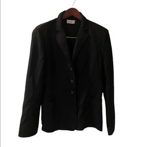 Luca Venturini Black 98% Wool Coat 
Padded Shoulder